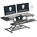 FLEXISPOT 40" Wide Standing Desk Converter Sit to Stand up Riser Height Adjustable Computer Workstation with Spacious 2-Tier Desktop, Black