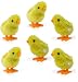 Wind-Up Novelty Jumping Chicken - Party Favor Gag Toy - Easter Egg Baby Bird Yellow Chick Decoration - Pack Of 6