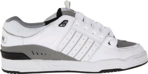 Image of Globe Mens Fusion Skate Shoes, White /Grey /Black, 14 M US