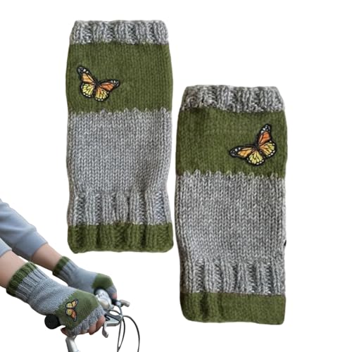 Guantes de punto sin dedos - Lindos guantes versátiles cálidos - Modelos casuales sin dedos de punto - Para mujeres adultos estudiantes desplazamientos viajes aventuras viajes familiares Escuela