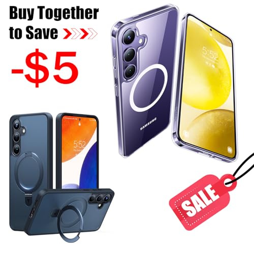 TORRAS Magnetic Guardian Samsung Galaxy S24 Case 6.2" & Ostand S24 Case 6.2" Compatible with MagSafe