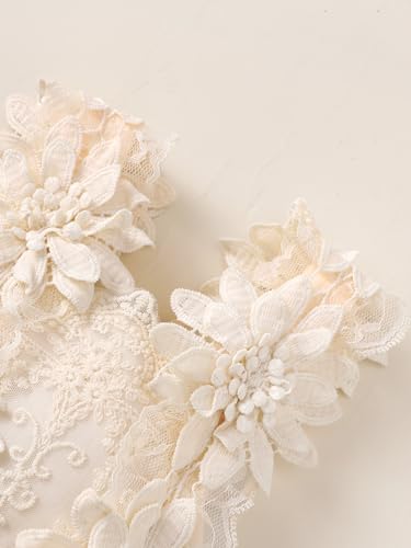 Baby Girl 1st Birthday Outfit Boho Lace Tulle Romper Cake Smash Princess Dress with Headband4