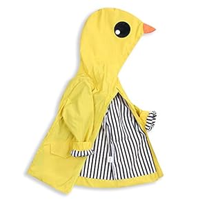 YOUNGER TREE Toddler Baby Boy Girl Duck Raincoat Cute Cartoon Hoodie Zipper Coat Outfit