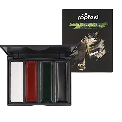 Yotown Pintura de la Cara, Camo Face Paint, Military Woodland Camouflage Painting Set de Maquillaje para la Caza