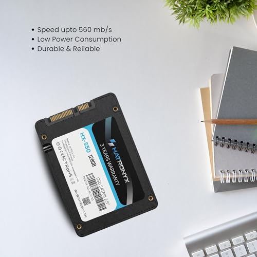 Image of HX-550 128GB 2.5 Inch SATA III Internal SSD with Micron 3D NAND | Up to 559MB /s Read & 510MB /s Write | High Speed SSD for Laptop Desktop Upgrade | 3+3 Year's Extended Warranty