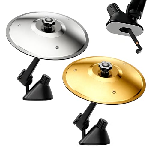 Wxeadu Platillo Bateria para Coche, 2 Piezas Car Cymbal Drum Air Vent, Ventilación de Platillos de Coche, Platillo para Coche, Platillo Crash Coche, Car Crash Cymbals para Todos Los Vehículos