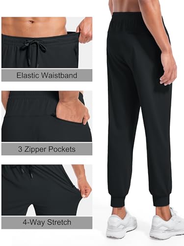 Tall Mens Joggers 32/34/36/38 Inseam Extra Long Sweatpants with 3 Zipper Pockets Lightweight Athletic Pants4