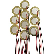 10PCS 35mm Piezo Disc Transducer Contact Microphone Trigger Sound Sensor with 3.94 Inches Wires for Acoustic Instrument,Mic Drum Trigger Acoustic Pickup CBG Guitar
