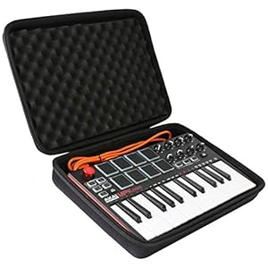 co2CREA Travel Hard Case voor AKAI Professional MPK Mini MK3 – 25 Key USB MIDI Keyboard Controller (Alleen in zwart…