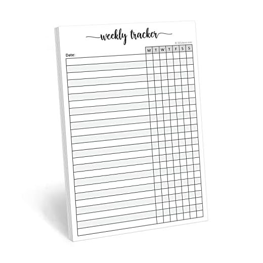 321Done Weekly Tracker Notepad, Monday Start - 5.5x8.5, Made in th USA, Habit Tracking Days of Week Notebook for Planning, Organizing, Schedule, 50 Pages