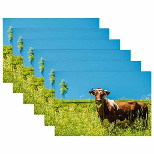 Set de table lavable pour protéger la table des enfants motif vache - 6