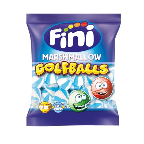 iChuches | Marshmallow Fini - Golfballs | Nubes de diferentes sabores y colores | Bolsa 1 Kg | Ideal para Celebraciones, Cumpleaños, Mesas Dulces, etc. (Gorro Duende Frambuesa)