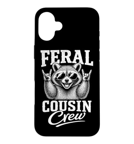 Feral Cousin Crew Funny Family �L�����v �A���C�O�} ���Ƃ� �X�}�z�P�[�X iPhone 16 Plus �p