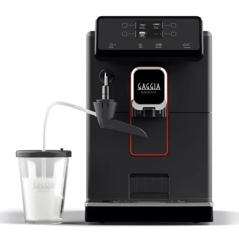 Image of Kaapi Solutions Magenta Milk Fully Automatic Espresso Machine with Milk Frother, Ceramic Grinder, and Touchscreen Display