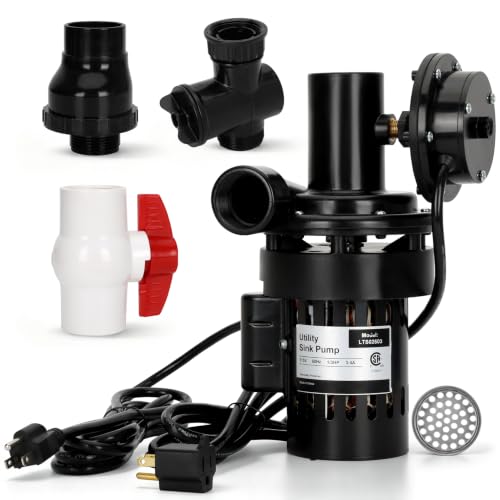 Utility Sink Pump 1/3 HP with Filter & Check Valves, 115V