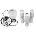 Home Master TMHP HydroPerfection Undersink Reverse Osmosis Water Filter System, White & ISetTMA8 Artesian and HydroGardener Replacement Water Filter Change Set, White