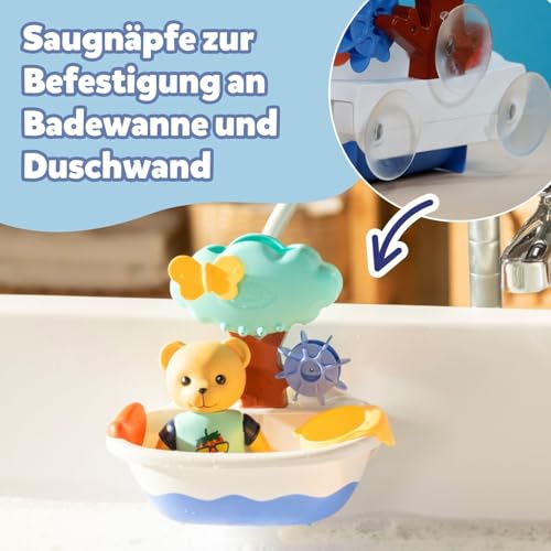 Baby Born Splish Splash Bade-Spielzeug-Set mit Teddy in der Badewanne - Saugnäpfe zum Befestigen - Inkl. Zubehör - Funktioniert ohne Batterien - Geeignet für Kinder ab 1 Jahr
