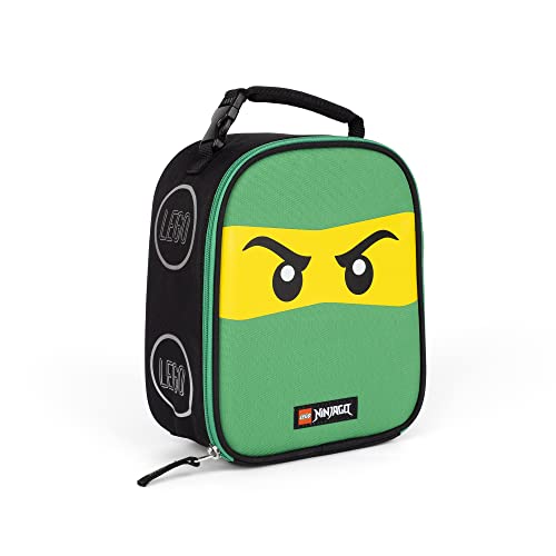 LEGO NINJAGO Lunch Box, Insulated Soft Reusable Lunch Bag Meal Container for Boys and Girls, Perfect for School, or Travel, Meal Tote to Keep Food and Drinks Cold, Future Green