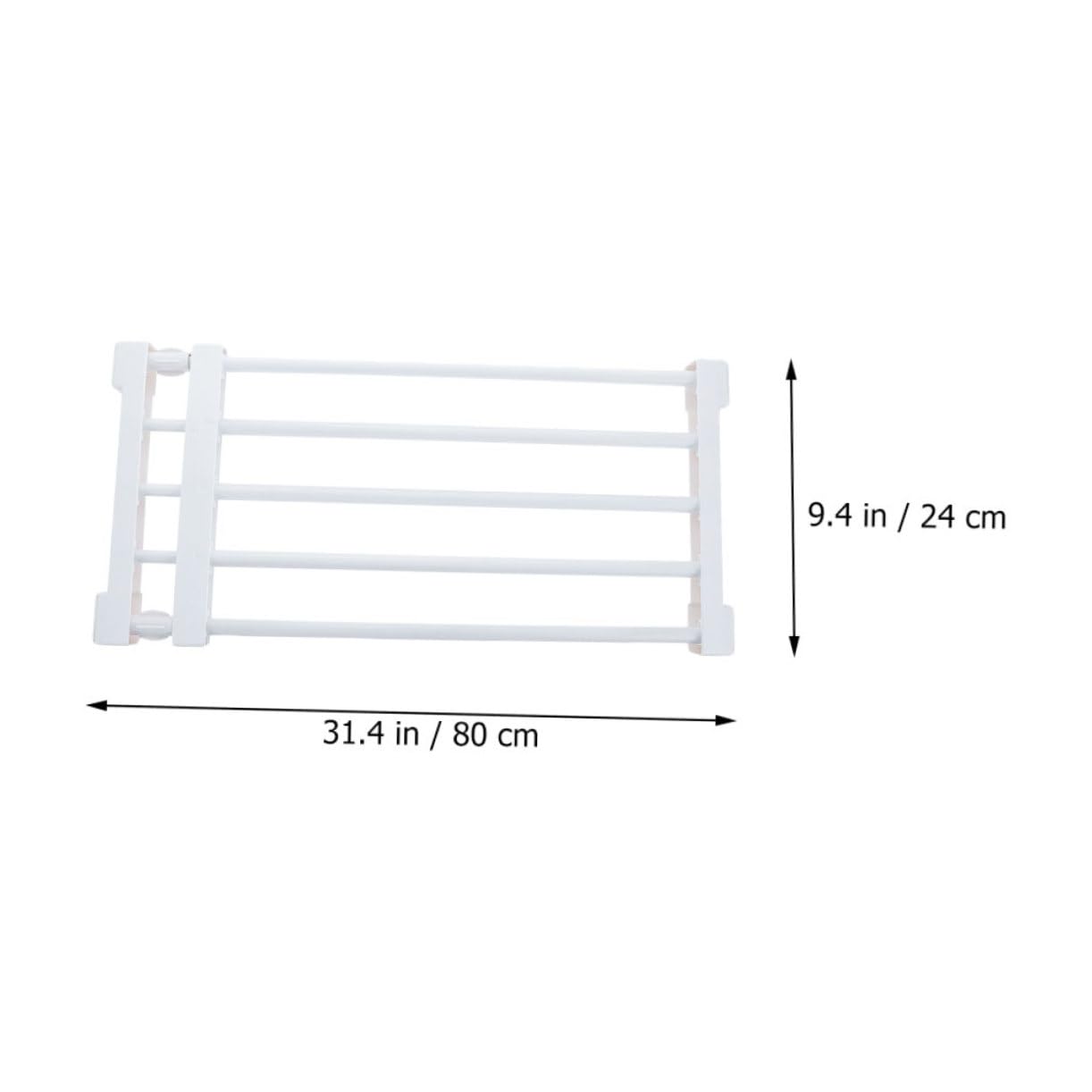 HOOTNEE Retractable Wardrobe Rack Tension Shelf for Closet Sturdy Plastic Storage Partition Easy to Install