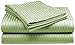 Deluxe Home 4-Piece Bed Sheet Set - Dobby Stripe - Microfiber - (Full, Sage)