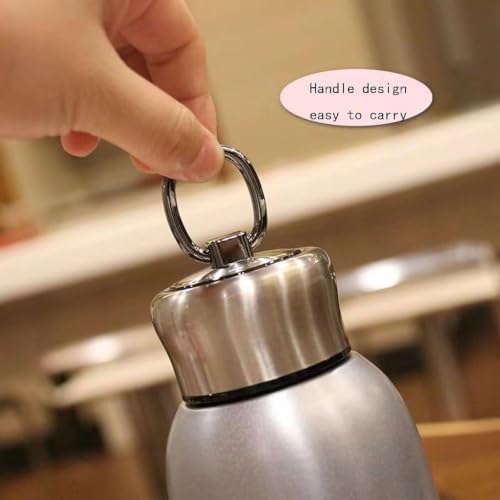 Image of Travel Mini Water Bottle Compact Stainless Steel Portable Leak-Proof Small Bottle for Office, Outdoor & Everyday Carry 300 ML, Silver