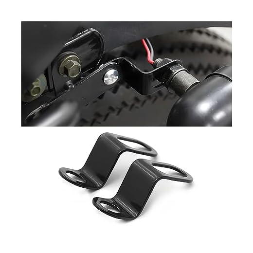 AUCELI Motorcycle Turn Signal Brackets, 2PCS Universal L Shape 12mm Hole Shock Brackets, Motorbike Rear Turn Signal Lamp Mounting Holder