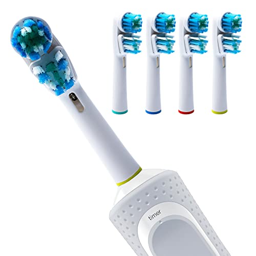 Replacement Brush Heads For Braun Dual Clean Oral-B Electric Toothbrush , Vitality Floss Action, Genius, Smart Series Pro, Triumph, Advance Power & Kids Toothbrush - 8 Pack #TOP3