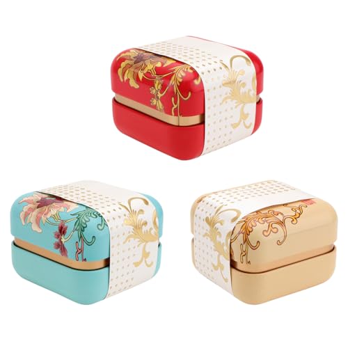 Cabilock 3pezzi Barattoli Per Tè Contenitori Con Coperchio Scatole Per Conservazione Foglie Tè Lattine Per Verde Materiale Resistente e Sicuro