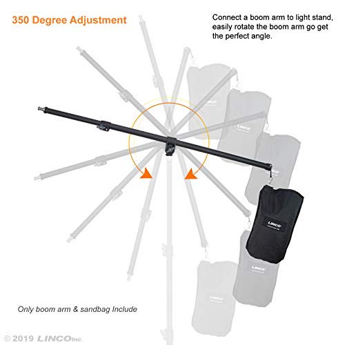 Linco Lincostore Photo Studio Lighting Led Lights Softbox With Boom Arm Kit Am246 #TOP5