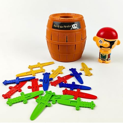 Brinquedo Pula Pirata Barril Infantil Jogo De mesa Brinquedo Pirata