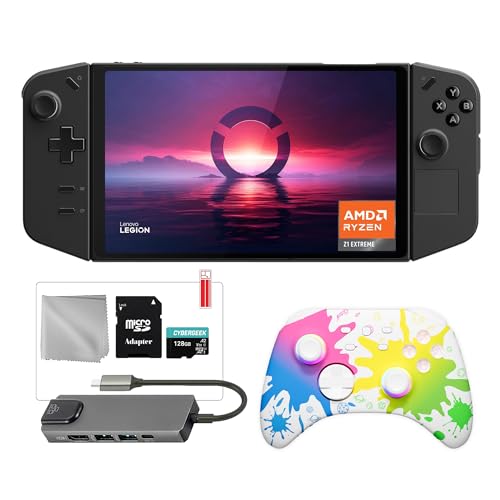 Lenovo Legion Go 1TB SSD Gaming Handheld 8.8-inch Touchscreen 144Hz 2K QHD AMD Ryzen Z1 Extreme Processor, Inkjet Wireless Pro Controller, Hub, 128GB MicroSD Card, 5 Accessories: 6 in 1 Bundle