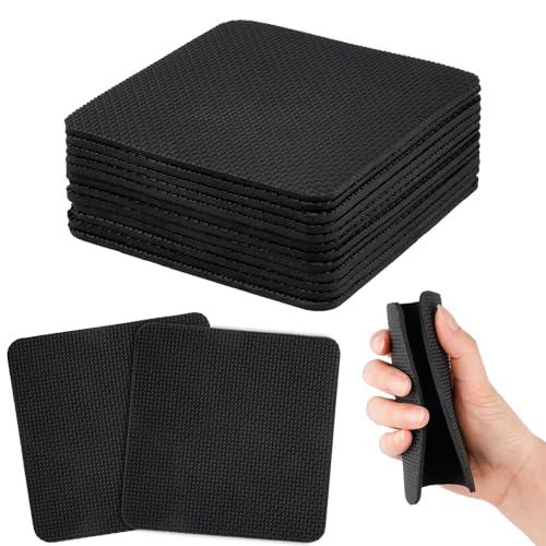 10 Stück Griffpolster Kraftsport, Langhantel Polster, Gummi-Pad Krafttraining, Griffhilfen Anti-Slip, Fitness-Zubehör für Workout Grip, Gym Klimmzug, Schwarz