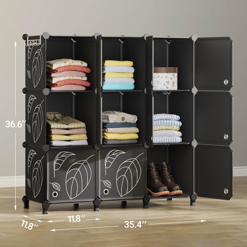 Greenstell CS001-BK90-GL-VC Closet Organizer, 9 Cube Storage Organizer thumb #2