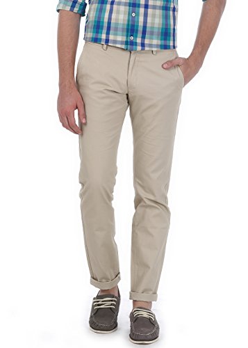 Image of BASICS Premium Cotton Stretch Formal Trousers for Men | Office Pants