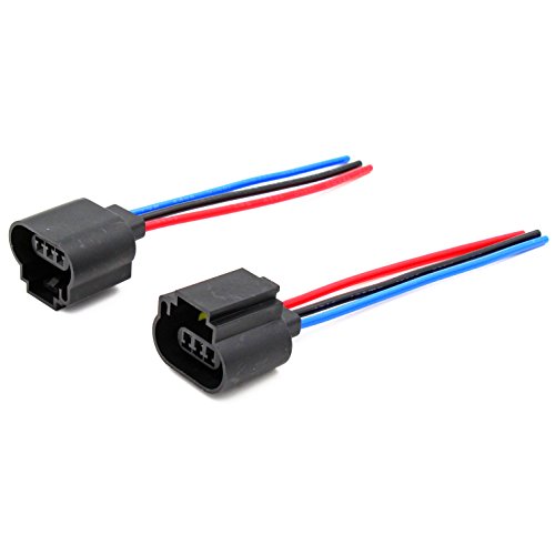 Alla Lighting 9008 H13 Socket Female Adapter Wiring Harness Wire For H13Ll Headlights Lamps Bulbs (2Pcs/Pk) #TOP4
