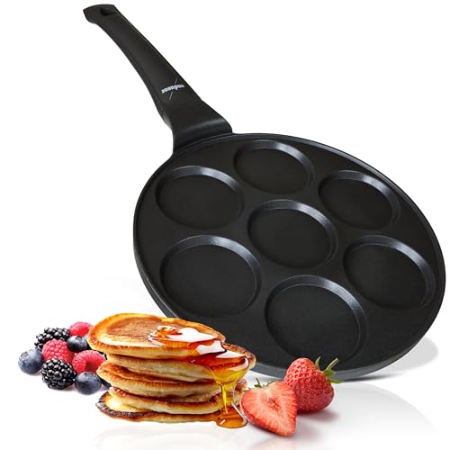 endusor Pancake Pfanne Induktion - Spiegeleipfanne Ø26cm mit 3-fach PowerShield-Beschichtung. Für alle Herdarten: Induktion Ceran Gas Elektro. Pfanne mit 4 Formen für Pancakes, Eier und Pfannkuchen endusor Pancake Pfanne Induktion - Spiegeleipfanne Ø26cm mit 3-fach PowerShield-Beschichtung. Für alle Herdarten: Induktion Ceran Gas Elektro. Pfanne mit 4 Formen für Pancakes, Eier und Pfannkuchen