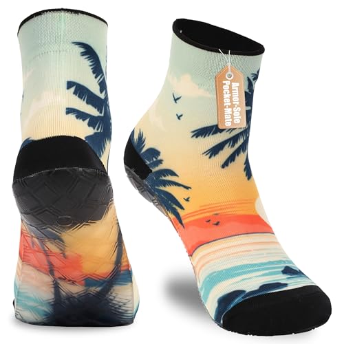 Image of RANDY SUN Barefoot Quick-Dry Sand Beach Socks, Breathable Seamless Yoga Sock With TPE Sole