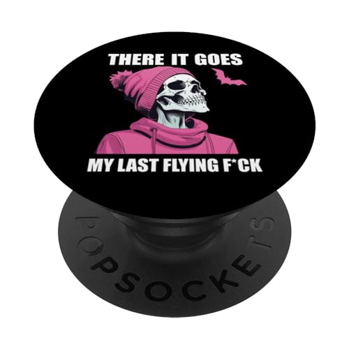 There It Goes My Last Flying F Pink Skeleton Costume PopSockets Swappable PopGrip