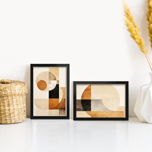 Image of LaVie Home 5x7 Picture Frame Black Set of 10, Display 4x6 with Mat or 5 x 7 Without Mat Picture, Photo Frame Collage for Wall Gallery or Table Deco, Hanging or Tabletop Display