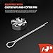 A-Premium Set of 12, Front Upper & Lower Ball Joint, Sway Bar Link, At Pitman Arm & Outer Tie Rod End, Track Bar, Compatible with Jeep Wrangler 1997-2006, TJ 1997-2006, 4WD Only