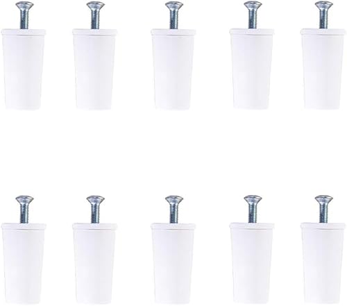 bricoleva.it Lot de 10 bouchons d'arrêt pour volet roulant - Pare-chocs pour volet roulant Made in Italy - Attaches pour stores et stores roulants - Verrouillage des stores anti-vol - Avec vis (blanc