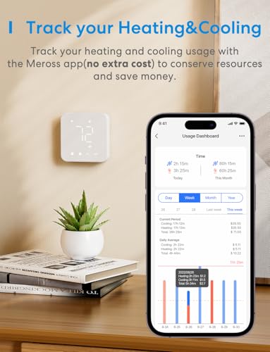 Image of meross Matter Smart Thermostats for Home, Remote & Voice Control