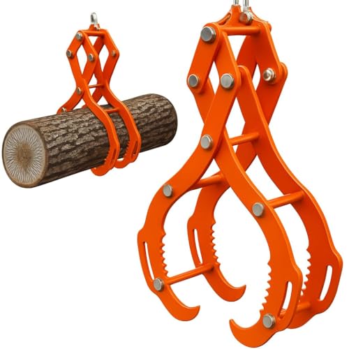 Garvee Pince à grumes Aigle Claw à 4 griffes – Capacité 1500 kg – Acier robuste, levage et manutention du bois – Outil forestier pour tracteur, chariot élévateur, ATV – Idéal sylviculture – Taille :
