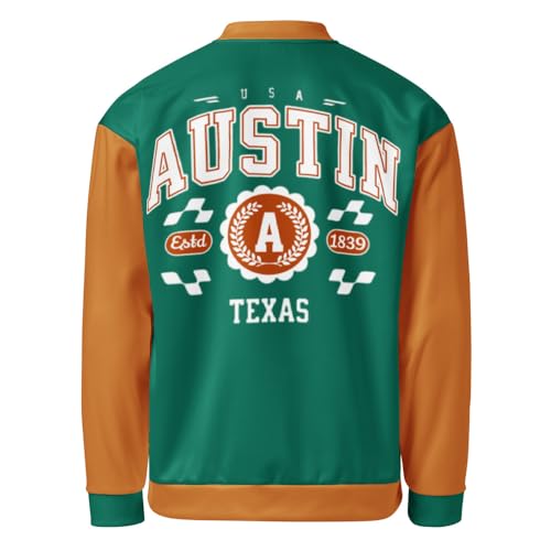 Blouson bomber Austin Texas unisexe look vintage et décontracté