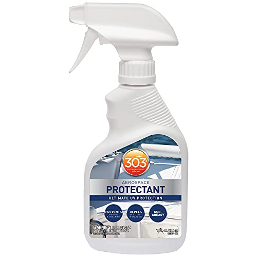 303 Marine UV Protectant for Vinyl, Plastic, Rubber, Fiberglass, Leather and More Dust and Dirt Repellant – Non-Toxic, Matte Finish – 10 fl. oz. (30305)