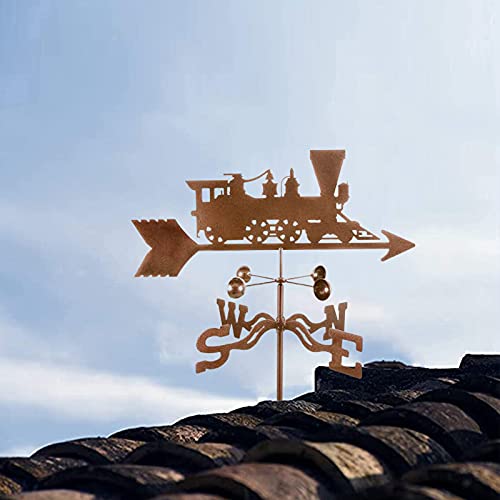 Train Silhouette Roof Mount Weather Vane Orientation Indicator Stainless Steel Weathervane Measuring Tool With Anti-Rust Coating For Outdoor Bracket Decor Craft #TOP6