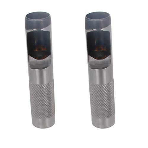 Utoolmart 穴あけポンチ 皮抜きポンチ 中空パンチャー ハトメ抜き 2本入り 直径20mm 全長100mm 炭素鋼製 ポンチセット ポンチ 中空 打ち具 パンチ ベルト 中空パンチセット 道具 DIYツール 財布 レザー 作業用