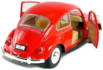 KiNSMART 1967 Volkswagen Beetle 1:24 Ölçekli 6½ Die Cast Metal Model Oyuncak Araba 3Set