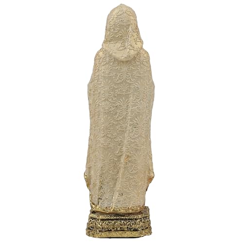 Figura religiosa Rosa Mística de resina 6 pulgadas miniatura 4