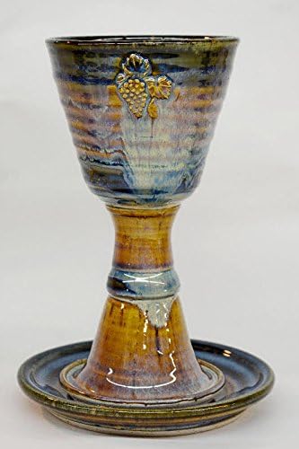 Straight Chalice & Paten Set Stoneware - Rose